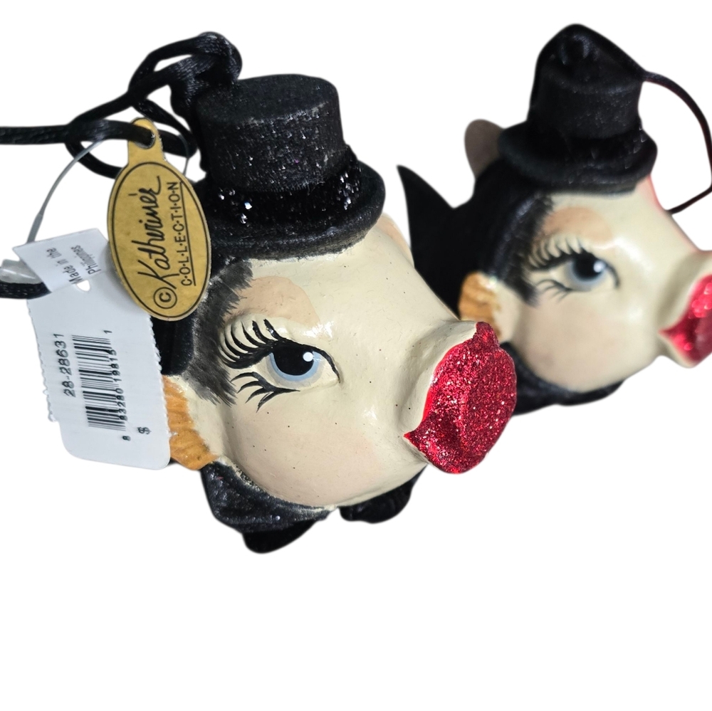 Katherine's Collection Groom and Groom Kissing Fish Ornament 9 cm  Set/2